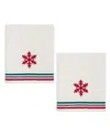 Izod Nordic Cotton 2-pack Hand Towel Set, 16" X 28" In White