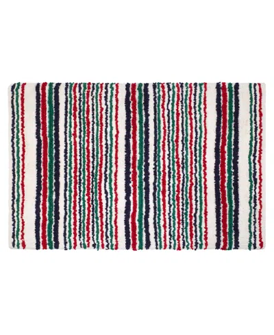 Izod Nordic Cotton Bath Rug, 20" X 32" In Red