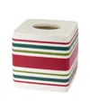 Izod Ornament Tissue Box Cover In Red,green