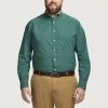 Izod Performance Comfort Mens Long Sleeve Classic Fit Big And Tall Button-down Shirt In Green