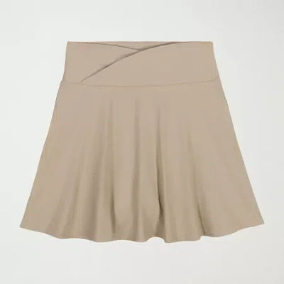 Izod Performance Little & Big Kid Girls Scooter Skirt In Brown