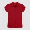 Izod Performance Mesh Little & Big Kid Girls Short Sleeve Regular Fit Wrinkle Resistant Moisture Wicking  In Animal Print