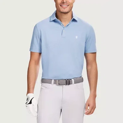 Izod Performance Mesh Mens Regular Fit Short Sleeve Polo Shirt In Blue