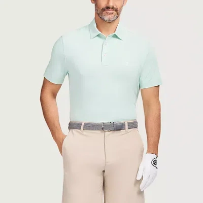 Izod Performance Mesh Mens Regular Fit Short Sleeve Polo Shirt In Green