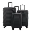 Izod Phantom 3-piece Lightweight Expandable Hardside Luggage Set In Black