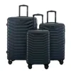 Izod Phantom 3-piece Lightweight Expandable Hardside Luggage Set In Black