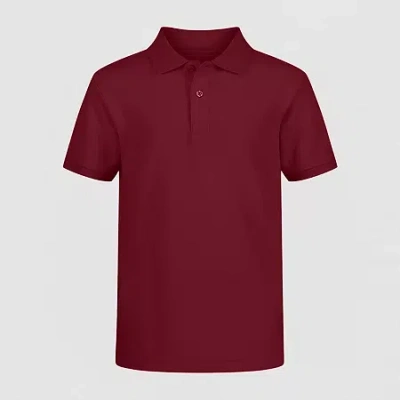 Izod Kids' Pique Little & Big Boys Short Sleeve Stretch Polo Shirt In Red