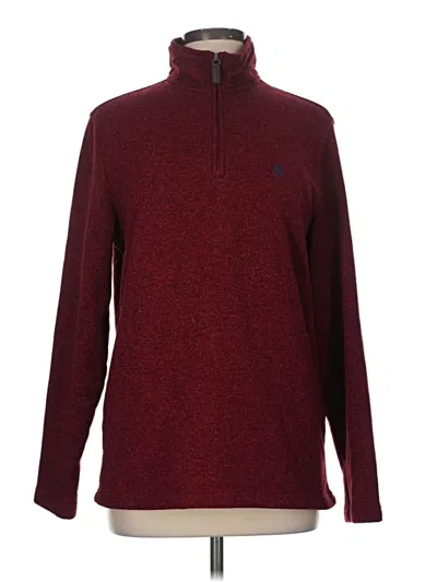 Pre-owned Izod Pullover Sweater In Burgundy