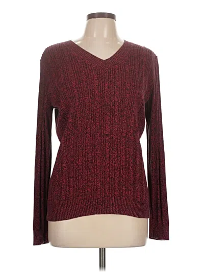 Pre-owned Izod Pullover Sweater In Burgundy