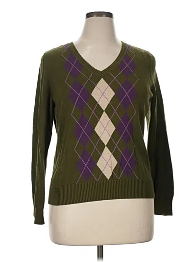 Pre-owned Izod Pullover Sweater In Green