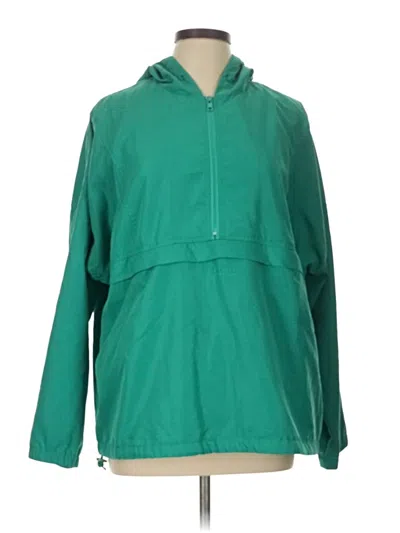 Pre-owned Izod Raincoat In Green