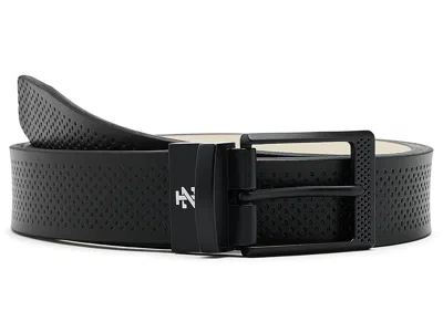Izod Reversible Perf To Smooth Leather Belt Men's Belts White: Md (34-36) In Black