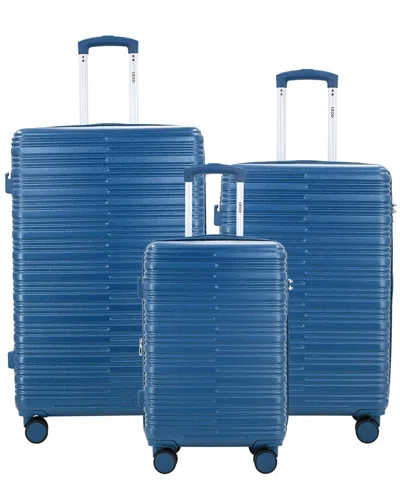 Izod Romeo 3pc Expandable Luggage Set In Blue