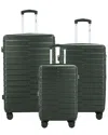Izod Romeo 3pc Expandable Luggage Set In Red