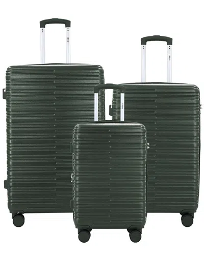 Izod Romeo 3pc Expandable Luggage Set In Green