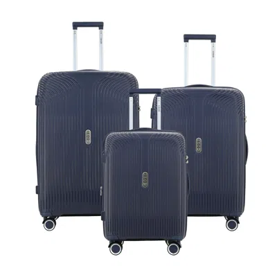 Izod Sabina 3-piece Lightweight Expandable Hardside Luggage Set In Blue