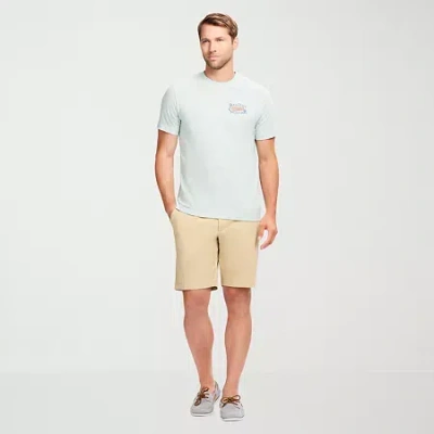 Izod Saltwater Mens 9 1/2" Stretch Fabric Chino Short In Brown