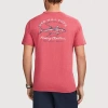 Izod Saltwater Soft Wash Mens Crew Neck Short Sleeve Classic Fit Graphic T-shirt In Pink