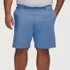 Izod Saltwater Twill Mens 9 1/2" Big And Tall Stretch Fabric Chino Short In Blue