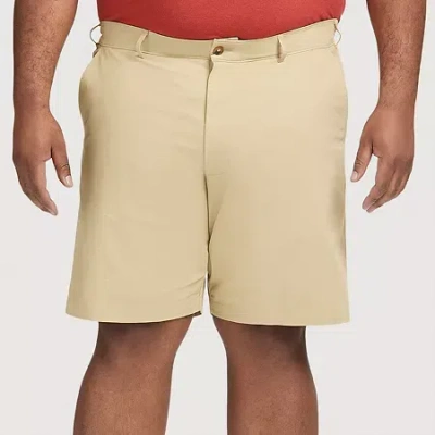 Izod Saltwater Twill Mens 9 1/2" Big And Tall Stretch Fabric Chino Short In Brown