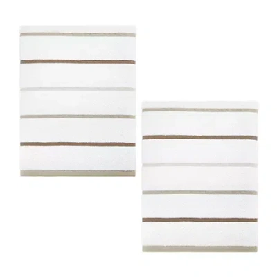 Izod Sandbar 2-pc. Striped Bath Towel In Neutral