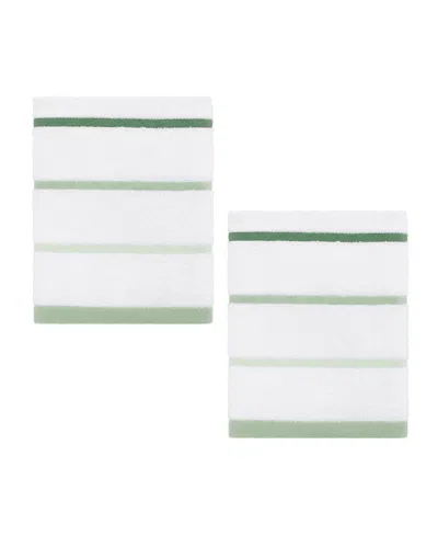 Izod Sandber Cotton Hand Towel Set, 2-pack In Green