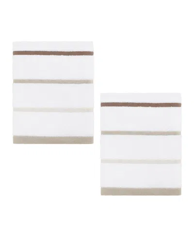 Izod Sandber Cotton Hand Towel Set, 2-pack In Multi