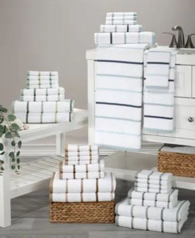 Izod Sandber Cotton Towel Sets In Multi