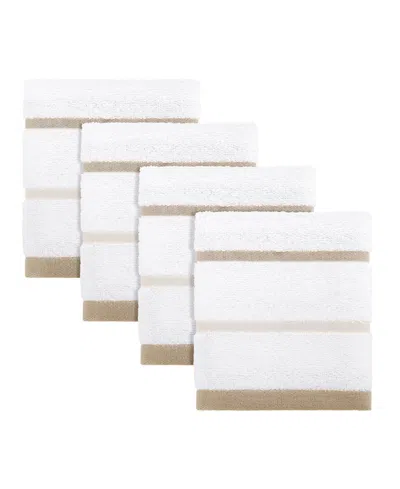 Izod Sandber Cotton Washcloth Set, 4-pack In Neutral