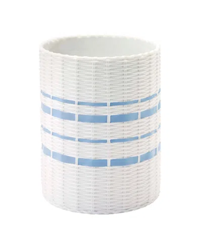 Izod Savannah 10" Decorative Wastebasket In Blue