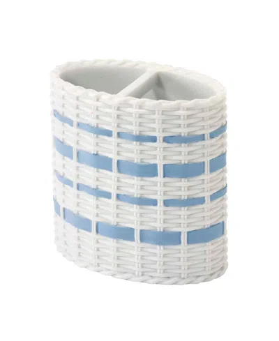 Izod Savannah 4.38" Decorative Toothbrush Holder In Blue