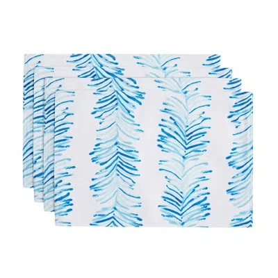 Izod Seagrass Stripe 4-pack Placemat Set In Blue