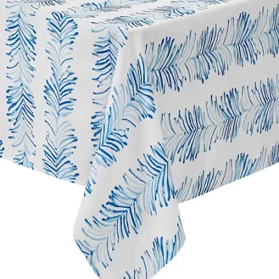Izod Seagrass Stripe Tablecloth In Blue