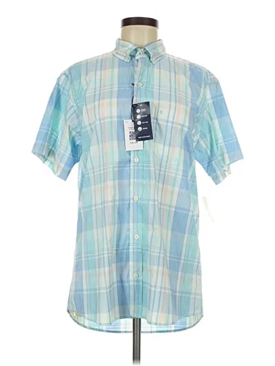 Pre-owned Izod Short Sleeve Blouse In Blue