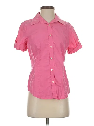Pre-owned Izod Short Sleeve Blouse In Pink