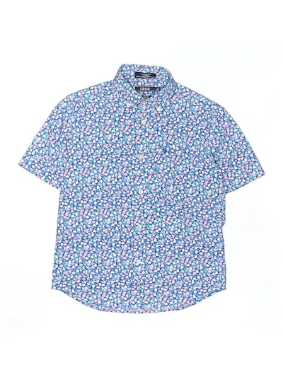 Pre-owned Izod Kids' Short Sleeve Button Down Shirt In Blue