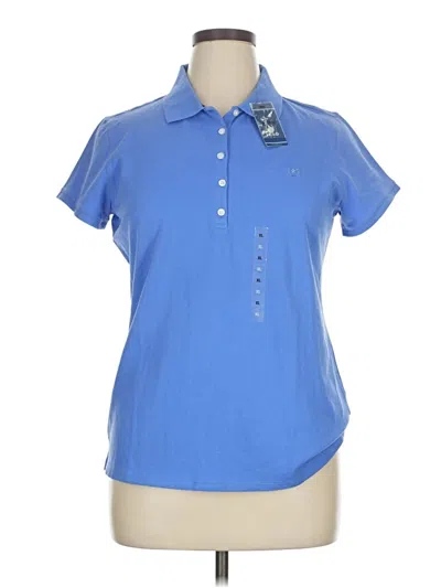 Pre-owned Izod Short Sleeve Polo Shirt In Blue
