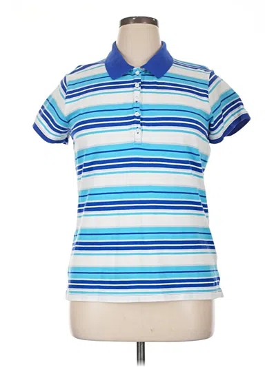 Pre-owned Izod Short Sleeve Polo Shirt In Blue