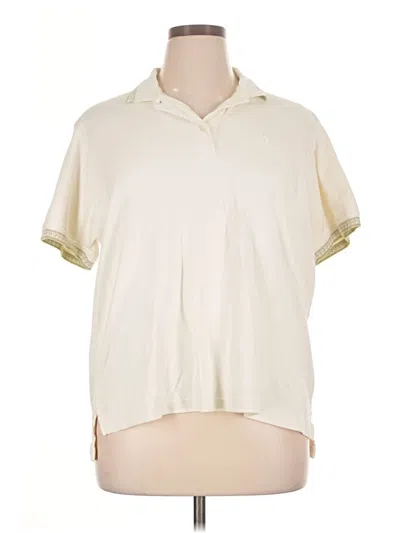Pre-owned Izod Short Sleeve Polo Shirt In Ivory