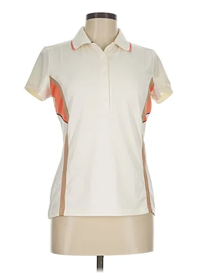 Pre-owned Izod Short Sleeve Polo Shirt In Ivory