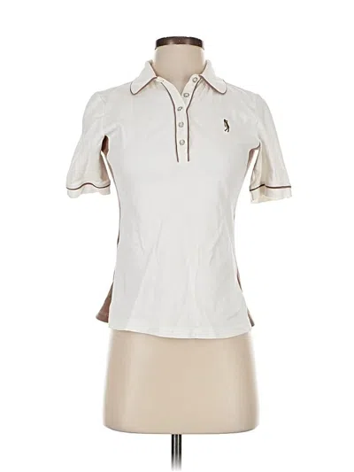 Pre-owned Izod Short Sleeve Polo Shirt In White