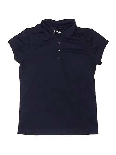 Pre-owned Izod Kids' Short Sleeve Top Blue Collared Neckline Tops