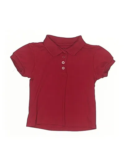 Pre-owned Izod Kids' Short Sleeve Top Burgundy Collared Neckline Tops