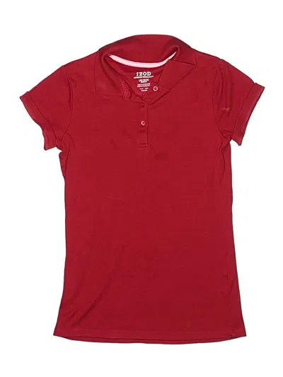 Pre-owned Izod Kids' Short Sleeve Top Red Crew Neck Tops