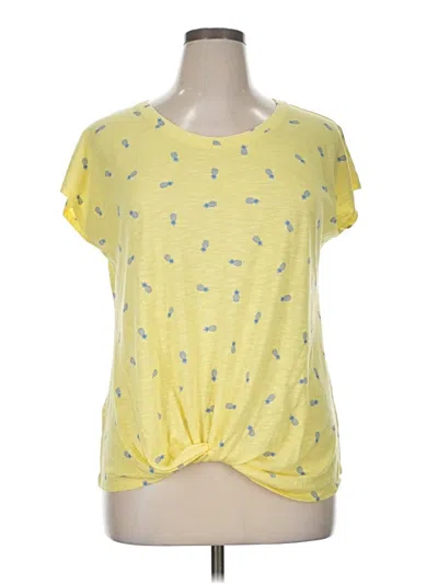 Pre-owned Izod Short Sleeve T-shirt In Yellow