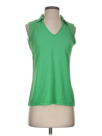 Pre-owned Izod Sleeveless Blouse In Green