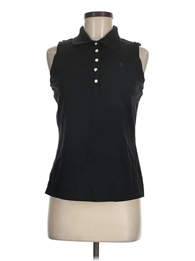 Pre-owned Izod Sleeveless Button Down Shirt In Black