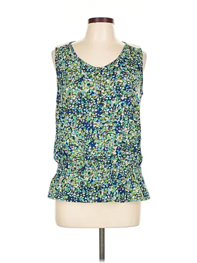 Pre-owned Izod Sleeveless Top Green Scoop Neck Tops