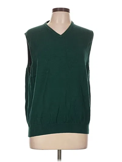 Pre-owned Izod Sleeveless Top Green V-neck Tops