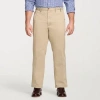 Izod Sportflex Waistband Non Iron Performance Mens Straight Fit Big And Tall Flat Front Pant In Neutral